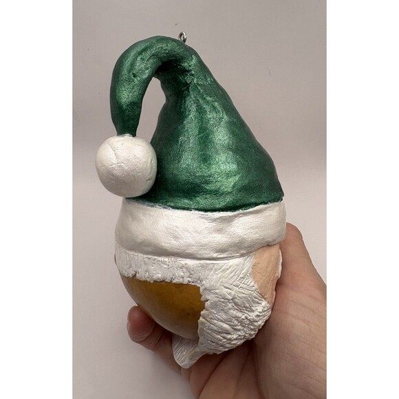 Santa Claus Christmas Gourd Ornament No String Used - Picture 3 of 10